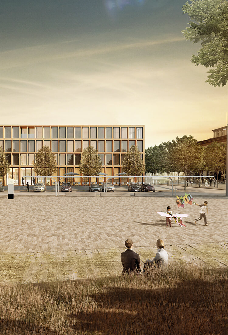 Hotel und Parkhaus